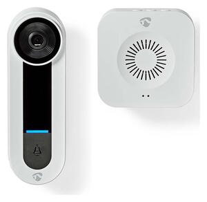Nedis WIFICDP40CWT - Безжичен видео звънец Full HD 1536p Wi-Fi IP65