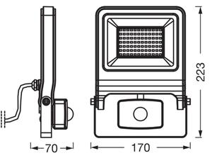 Osram - LED прожектор със сензор ENDURA LED/50W/230V 3000K IP44