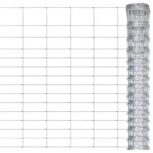 VidaXL Градинска ограда, поцинкована стомана, 50x1,6 м, сребриста