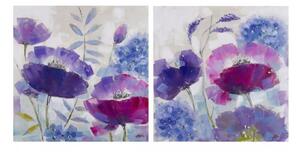 Картина DKD Home Decor Мак Shabby Chic (80 x 3,5 x 80 cm) (2 броя)