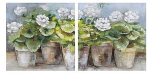 Картина DKD Home Decor Саксия (80 x 3,5 x 80 cm) (2 броя)