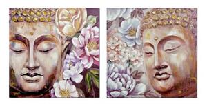Картина DKD Home Decor Буда Ориенталски (80 x 3 x 80 cm) (2 броя)