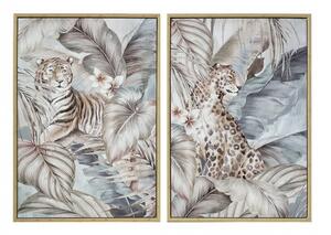 Картина DKD Home Decor Тропически (70 x 4 x 100 cm) (2 броя)
