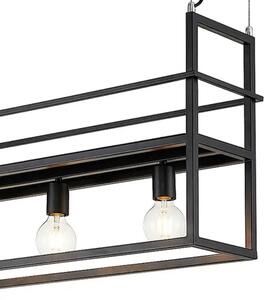 ONLI - Пендел с рафт JEFFER 4xE27/22W/230V черен
