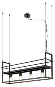 ONLI - Пендел с рафт JEFFER 4xE27/22W/230V черен