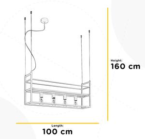 ONLI - Пендел с рафт JEFFER 4xE27/22W/230V бял