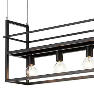 ONLI - Пендел с рафт JEFFER 4xE27/22W/230V черен