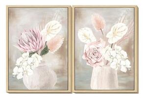 Картина DKD Home Decor полистирен Пластно Ваза (2 pcs) (50 x 4 x 70 cm)