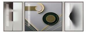 Картина DKD Home Decor Алуминий Абстрактен Дървен MDF (3 pcs) (240 x 3 x 80 cm)