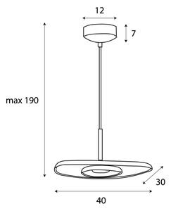 MAXLIGHT P0560 - LED Пендел DEUX LED/5W/230V черен