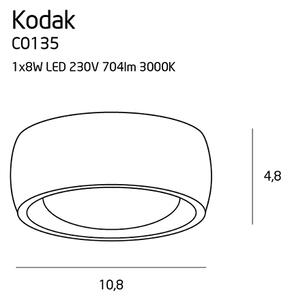 MAXLIGHT C0135 - LED Плафон за баня KODAK LED/8W/230V IP44 бял