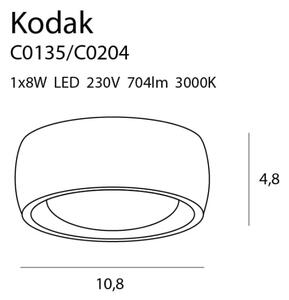 MAXLIGHT C0204 - LED Плафон за баня KODAK LED/8W/230V IP44 черен