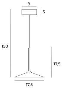 MAXLIGHT P0460 - LED Пендел HANA LED/6W/230V Ø 17,5 см златист