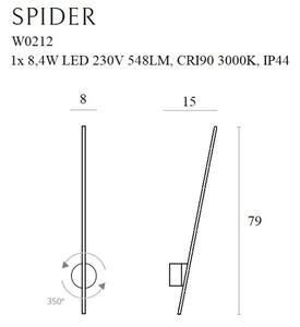 MAXLIGHT W0212 - LED Екстериорен аплик ПАЯК LED/8,4W/230V IP44 бял