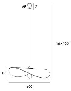 MAXLIGHT P0581 - Пендел NAP 1xE27/15W/230V Ø 60 см бежов