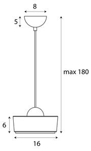 MAXLIGHT P0542 - LED Пендел LIPARI LED/6W/230V Ø 16 см прозрачен