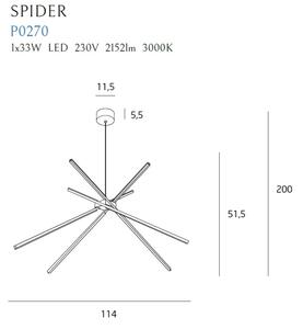 MAXLIGHT P0270 - LED Пендел ПАЯК LED/33W/230V бял