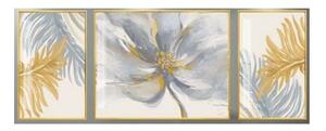 Картина DKD Home Decor Алуминий Lilled Дървен MDF (3 pcs) (240 x 3 x 80 cm)