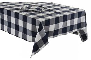 Покривка за маса и салфетки DKD Home Decor Син Памук Бял (250 x 150 x 0,5 cm)