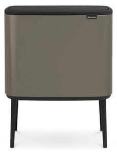 Кош за боклук Brabantia Bo Touch 651105, 36 л, Плавно и безшумно отваряне, Голям отвор, Сив