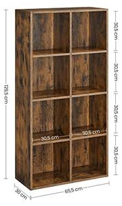 Библиотека Vasagle Антик 65.5x30x129.5 см