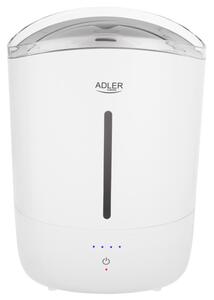 Овлажнител за въздух Adler AD 7971, 30W, До 20м2, 5 литра, 150-300 мл/час, Ултразвук, До 50 часа с едно пълнене, Бял