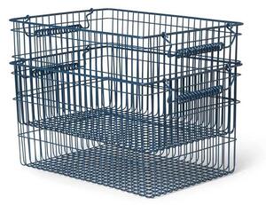 Ferm LIVING - Cala Stackable Baskets Set of 2 Dark Blue ferm LIVING