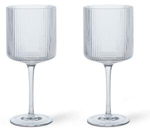 Ferm LIVING - Ripple Червено Wine Glasses Set of 2 Clear ferm LIVING