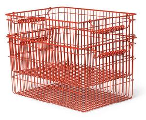 Ferm LIVING - Cala Stackable Baskets Set of 2 Poppy Червено ferm LIVING