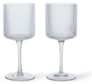 Ferm LIVING - Ripple Бяло Wine Glasses Set of 2 Clear ferm LIVING