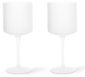 Ferm LIVING - Ripple Червено Wine Glasses Set of 2 Frosted ferm LIVING