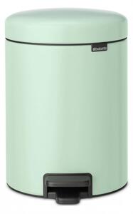 Кош за боклук с педал Brabantia NewIcon 1008839, 5 л, Леко затваряне, Противоплъзгаща основа, Светлозелен