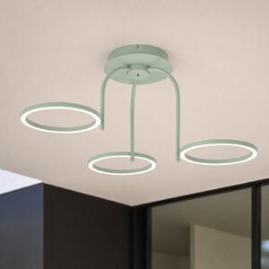 Lucande LED осветително тяло за външен монтаж Sylvara, зелено, CCT, 3-лампов, Затъмняване, Зелен, Метал, Дизайн