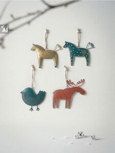 Sinsay - Коледни украси във формата на животни 4 бр. - многоцветен