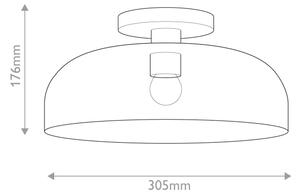 Alora Mood ALM-SYLVIA-SF-BK-CL - Таванно осветително тяло SYLVIA 1xE27/60W/230V черно