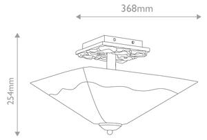 Flambeau STAR-F-S-DS - Плафон STAR 2xE27/40W/230V, златист