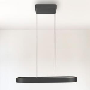 Paul Neuhaus LED висяща лампа Q-Stretto, черна, 86,8 cm, Затъмняване, Черен, Дневна/трапезария, Метал, Модерен