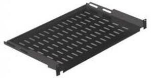 Рафт Mirsan MR.RAK1U25.01, 19", 250мм дълбочина, до 30кг товароносимост, черен