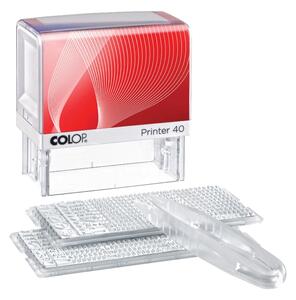 Colop Печат Printer 40/2 Set, самонареждащ се, 23 x 59 mm, с букви на кирилица и латиница