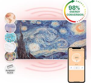 Klarstein Wonderwall Air Art Smart, инфрачервен нагревател, 120 х 60 см, 700 W, приложение, звезди