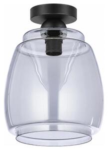BRILAGI - LED плафон R GLASS 1xE27/60W/230V Ø 26 см черен/димно сив