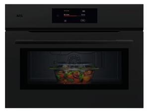 Микровълнова фурна AEG NKM7N721T, за вграждане, с грил, сензорно управление, 1000W, 44l обем, черна