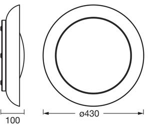 Osram -LED Димируемо таванно осветително тяло PLATE LED/35W/230V Ø 43 см, зелено
