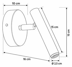 Стенно точково осветително тяло STALACTITE 1xG9/3W/230V синьо