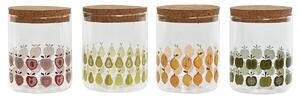 Лодка Home ESPRIT Жълт Зелен Естествен Kорк Силикон Боросиликатно Стъкло Shabby Chic 700 ml (4 броя)