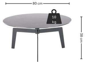 Холна маса BALANCE Ø 80 см, сив/антрацит