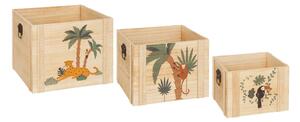Сет детски кошове Аtmosphera Jungle, Дърво, 3 бр