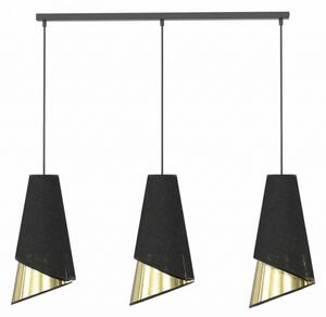 Полилей на кабел MODA 3xE27/15W/230V черно/златно