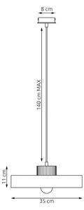 Полилей на кабел KIVI 1xE27/15W/230V бежов