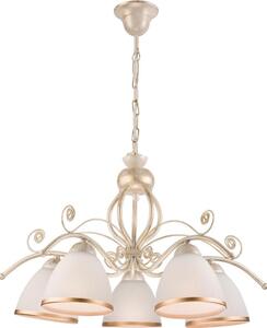 Brilagi - LED полилей на верига ANTICO 5xE27/60W/230V 3000K бяла патина